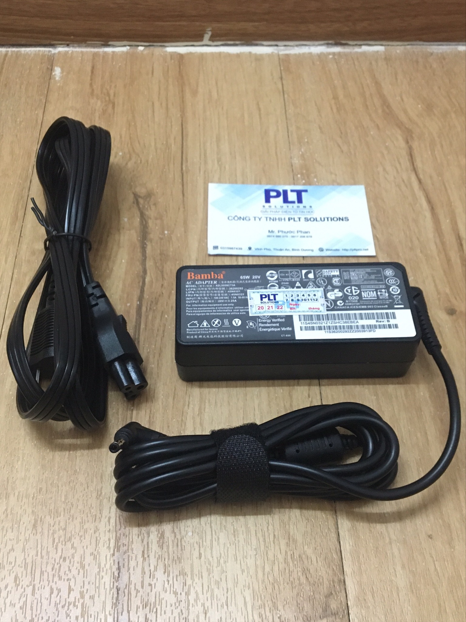 SẠC LAPTOP LENOVO ĐẦU NHỎ ĐỜI MỚI 20V - 3.25A