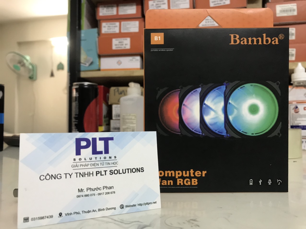 QUẠT MÁY TÍNH 12CM LED XANH DƯƠNG