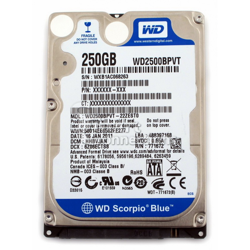 Ổ CỨNG LAPTOP 250 GB HÀNG NHẬP CHẤT LƯỢNG TỐT (WESTEND, TOSHIBA, HITACHI, SEAGATE,..)