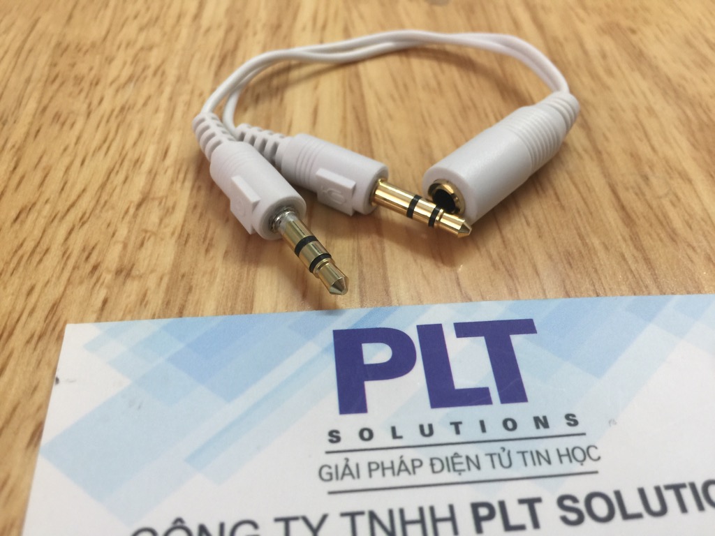 CÁP GỘP TAI NGHE VÀ MICRO RA JACK 3.5MM (MÀU TRẮNG)