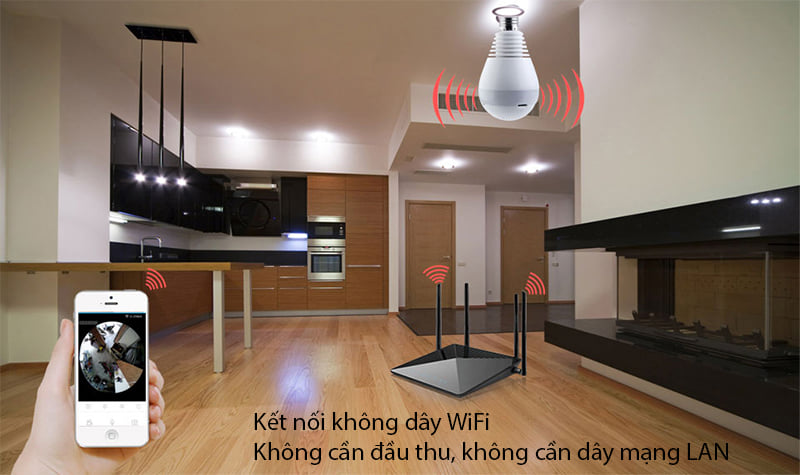 CAMERA BÓNG ĐÈN KÍNH LỒI GÓC RỘNG FULL HD, ĐÀM THOẠI 2 CHIỀU, QUAN SÁT ĐƯỢC MỌI NGÓC NGÁCH...... (BH 12 tháng)