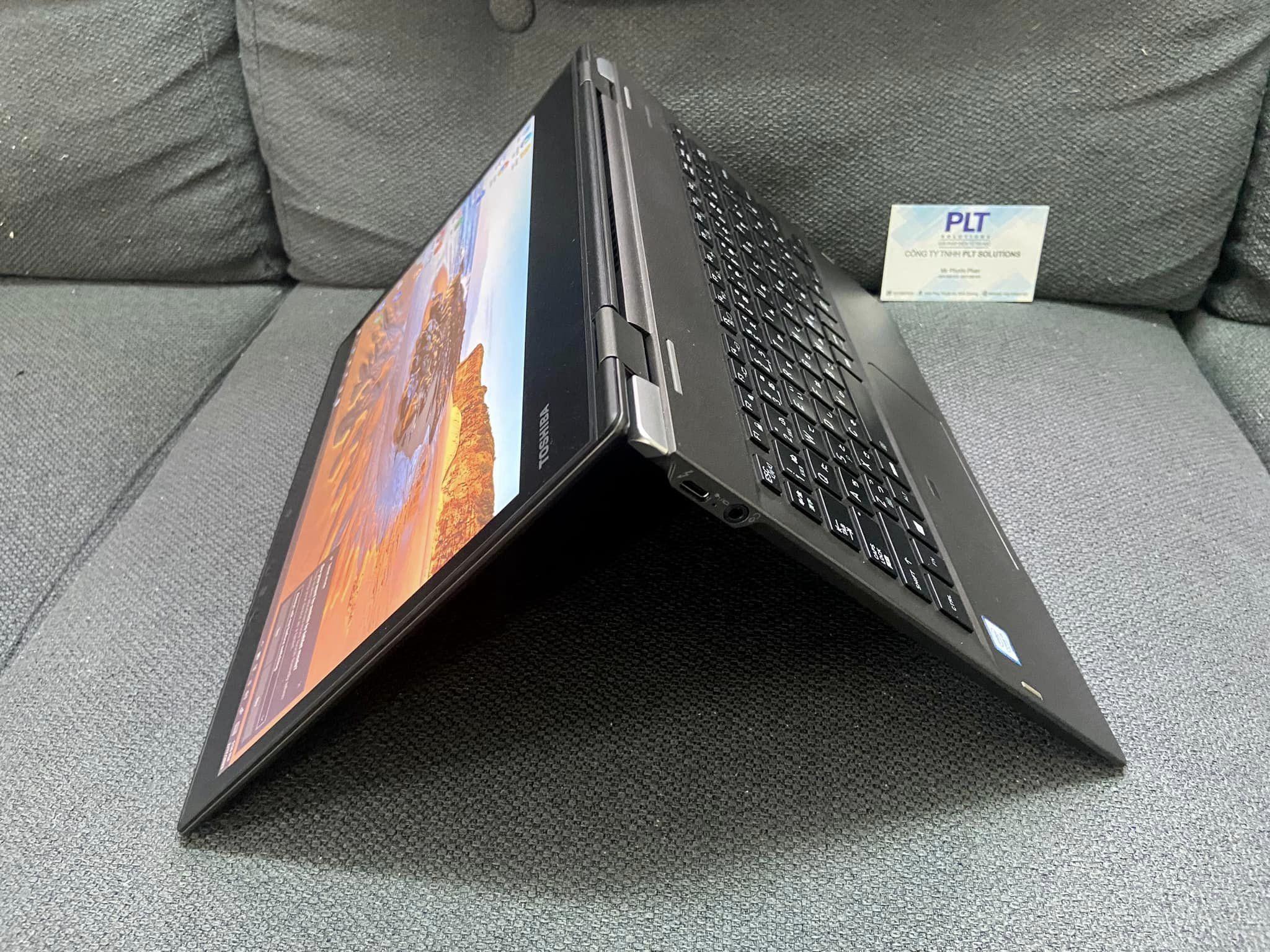 TOSHIBA CẢM ỨNG LẬT 360 MỎNG - MẠNH - NHẸ - GỌN, CORE I5-TH7, RAM 8GB, SSD NVME 256GB, MÀN CẢM ỨNG FULL HD IPS 13INCH, PIN TRÂU 6 GIỜ