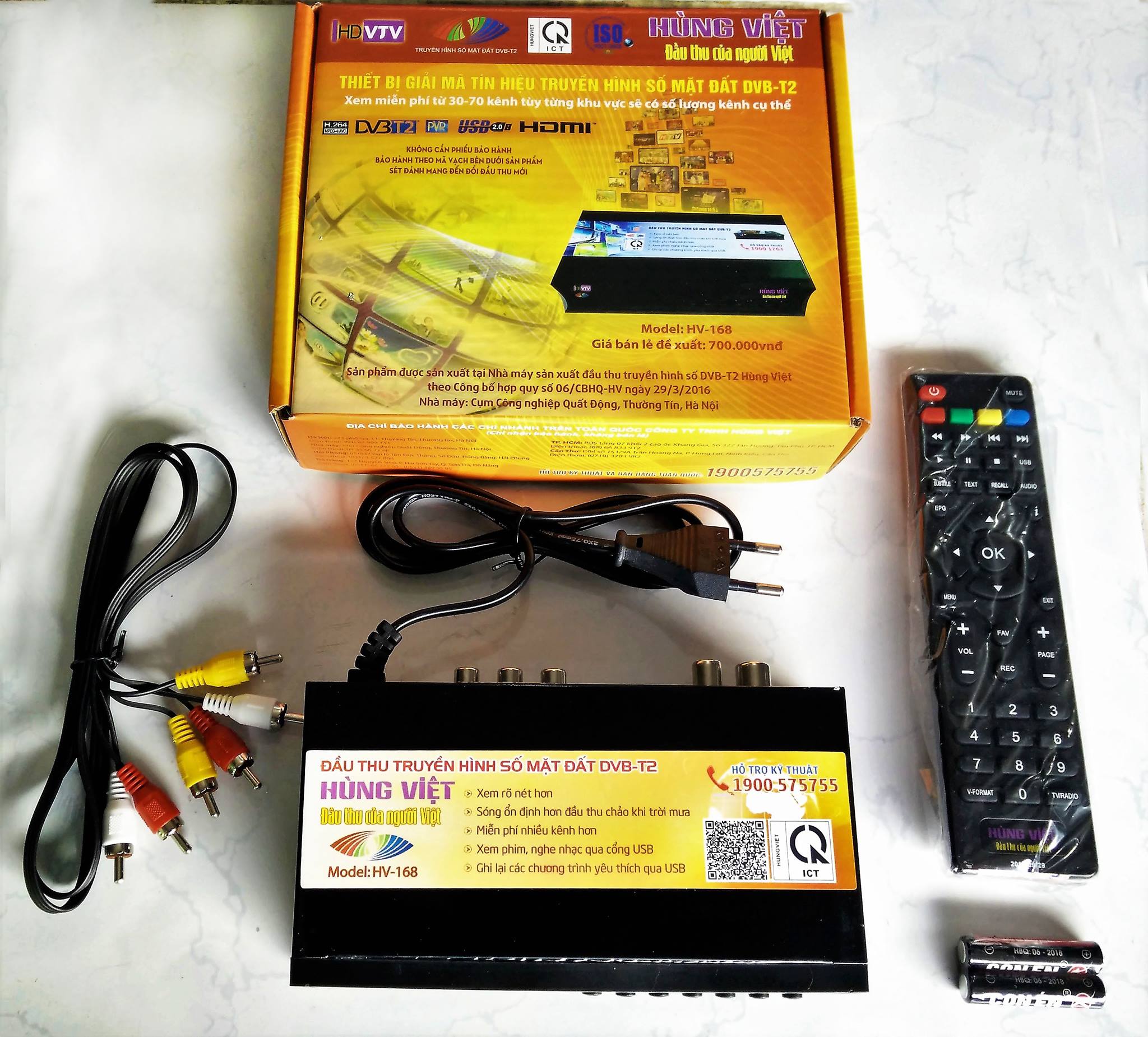 ĐẦU THU TRUYỀN HÌNH SỐ MẶT ĐẤT DVB-T2 + ANGTEN LỚN