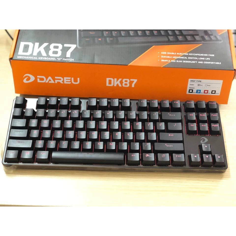 BÀN PHÍM CƠ DAREU - RED SWITCH CHÍNH HÃNG,  ÊM ĐẸP GỌN GÀNG(BH 12 THÁNG)