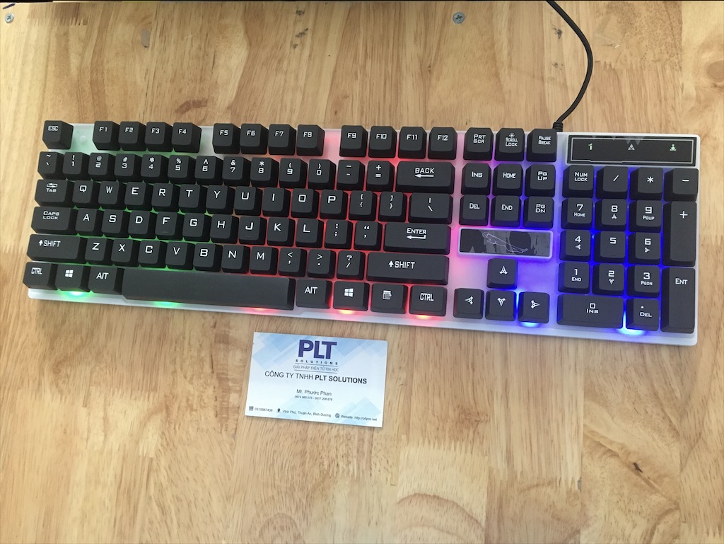 COMBO BÀN PHÍM + CHUỘT VĂN PHÒNG VÀ GAMING CÓ ĐÈN LED, NGOẠI HÌNH ĐẸP MẮT, THAO TÁC DỄ DÀNG (MÀU ĐEN/ MÀU TRẮNG)